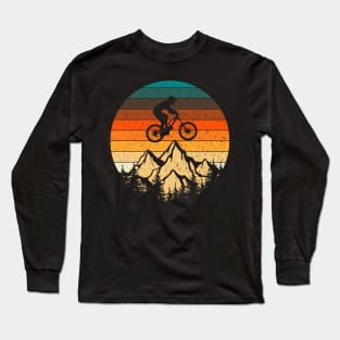 Mountainbike Downhill Retro Vintage Gift Long Sleeve T-Shirt